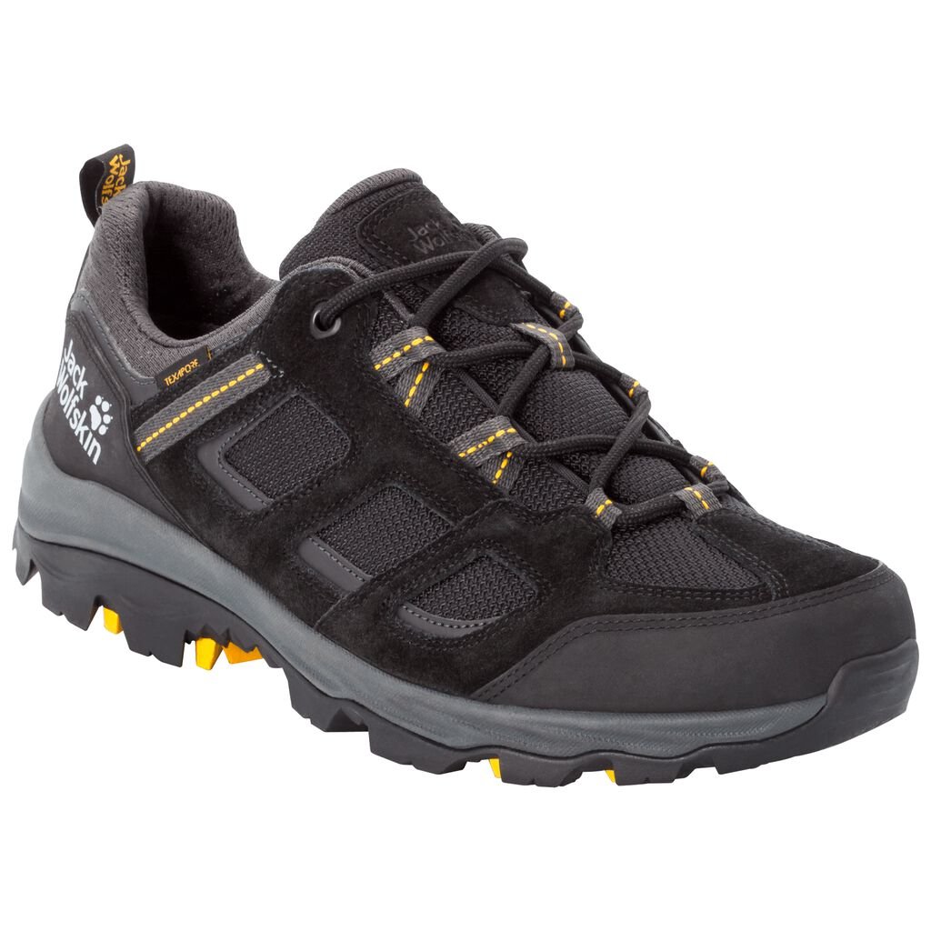 Jack Wolfskin VOJO 3 TEXAPORE LOW Chaussures Homme Noir/Jaune - CPDWFHE-62